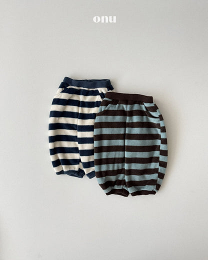 ［ONU］big stripe pants