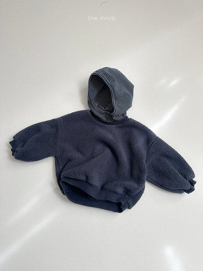 ［minirobe］boa fleece hooded sweatshirt