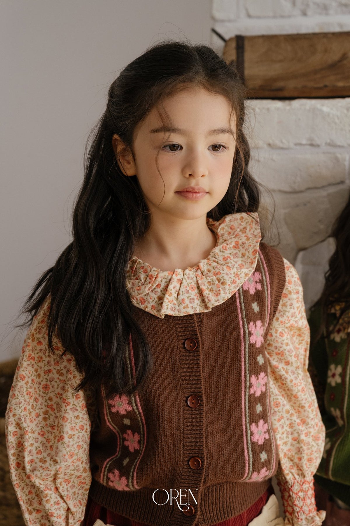 ［OREN］berthe fleur knit vest