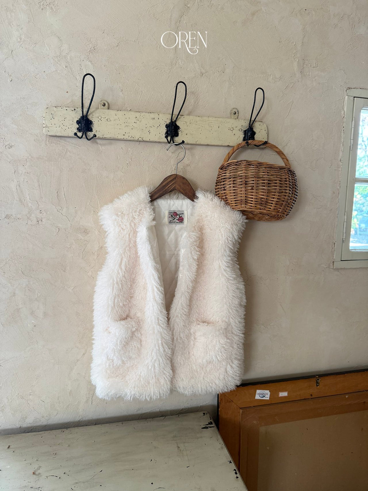 ［OREN］shirley fleece fur vest