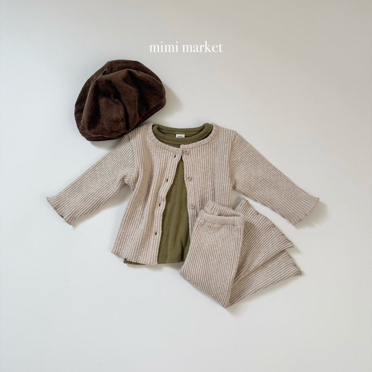 ［mimimarket］ribbed cardigan