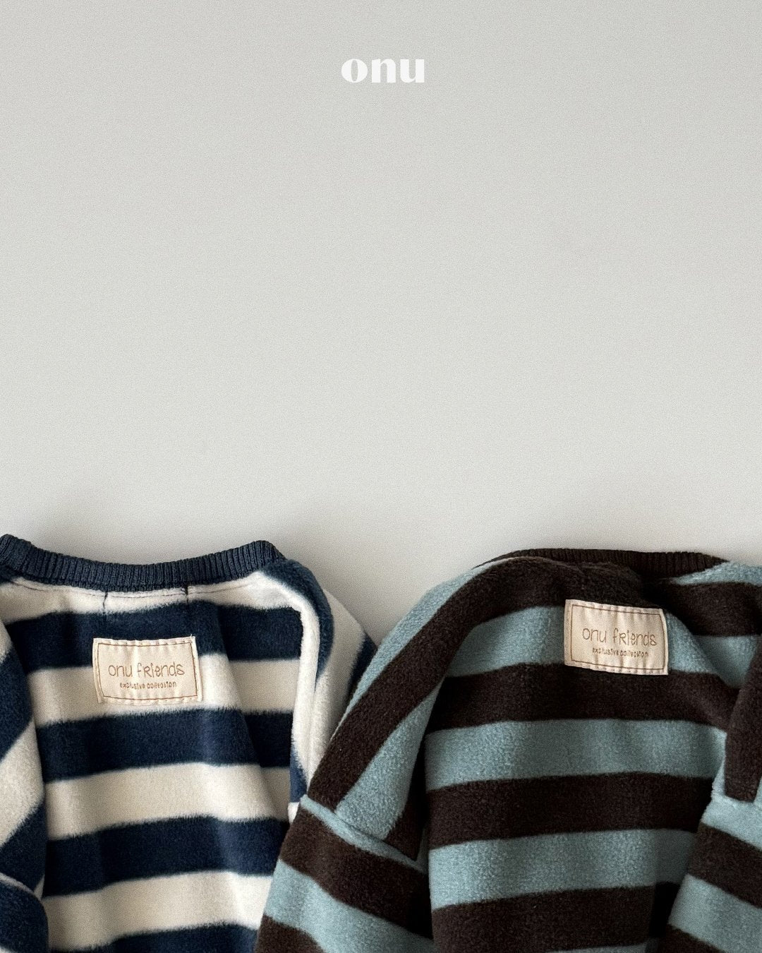［ONU］big stripe sweatshirt