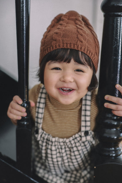 ［ONU］cable knit beanie