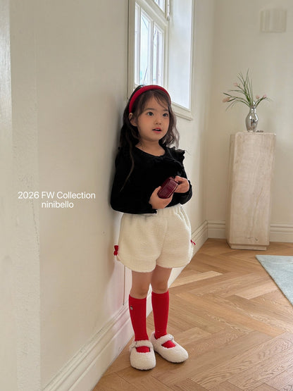 ［ninibello］meringue ribbon shorts