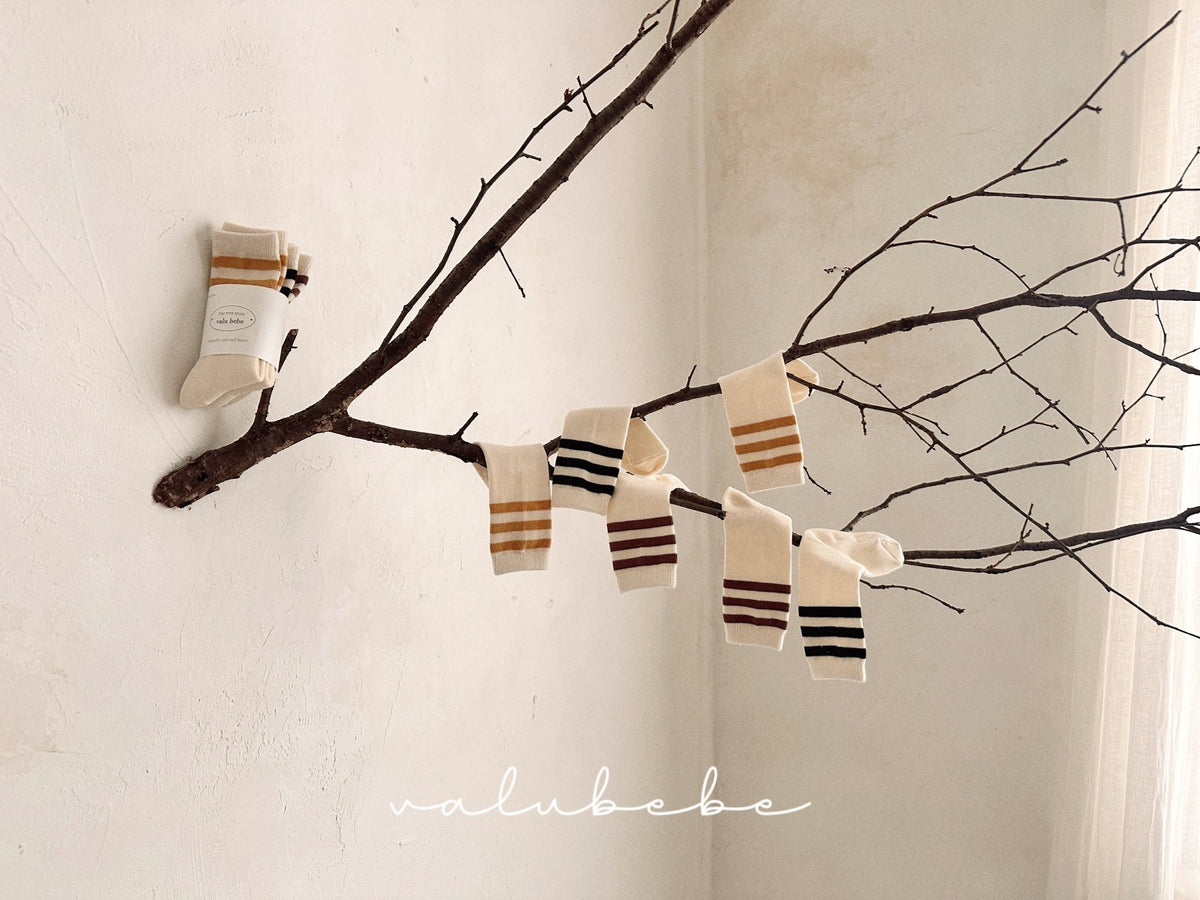 ［valubebe］basic line socks set