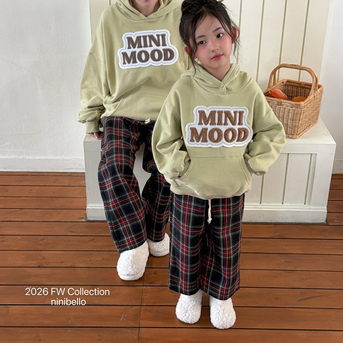 ［ninibello］carol check pants