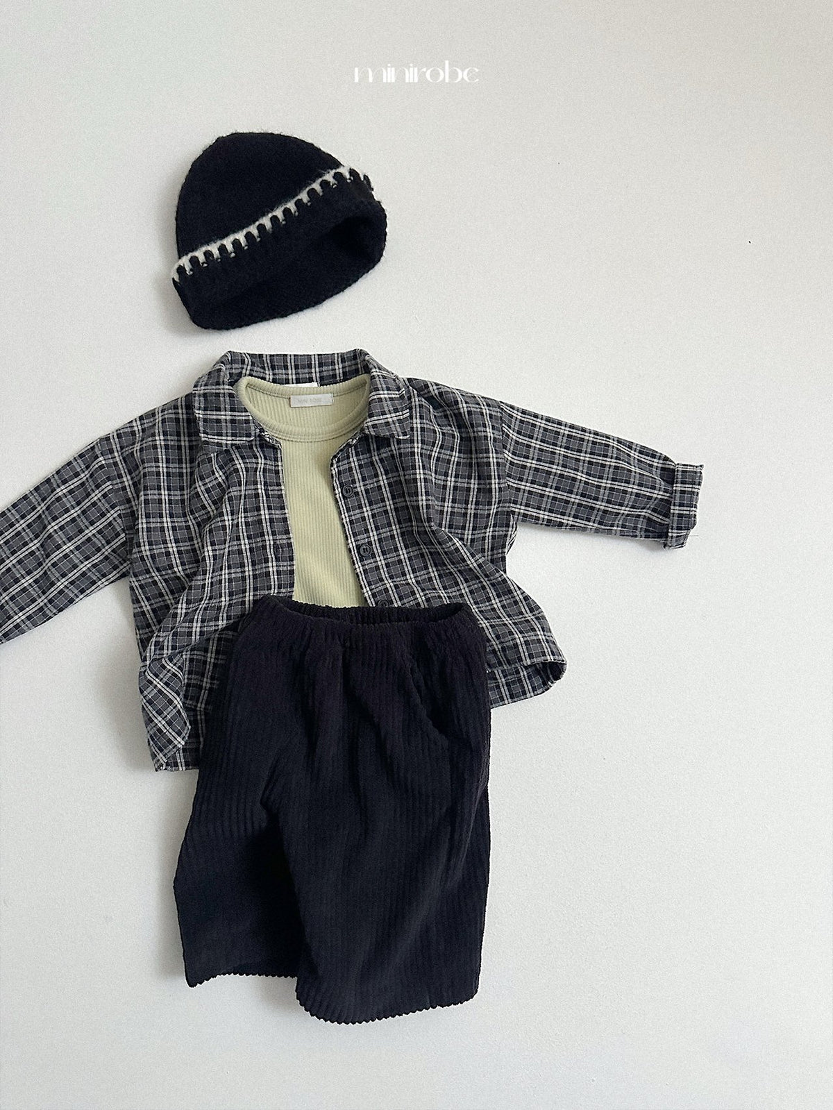［minirobe］lia check shirt