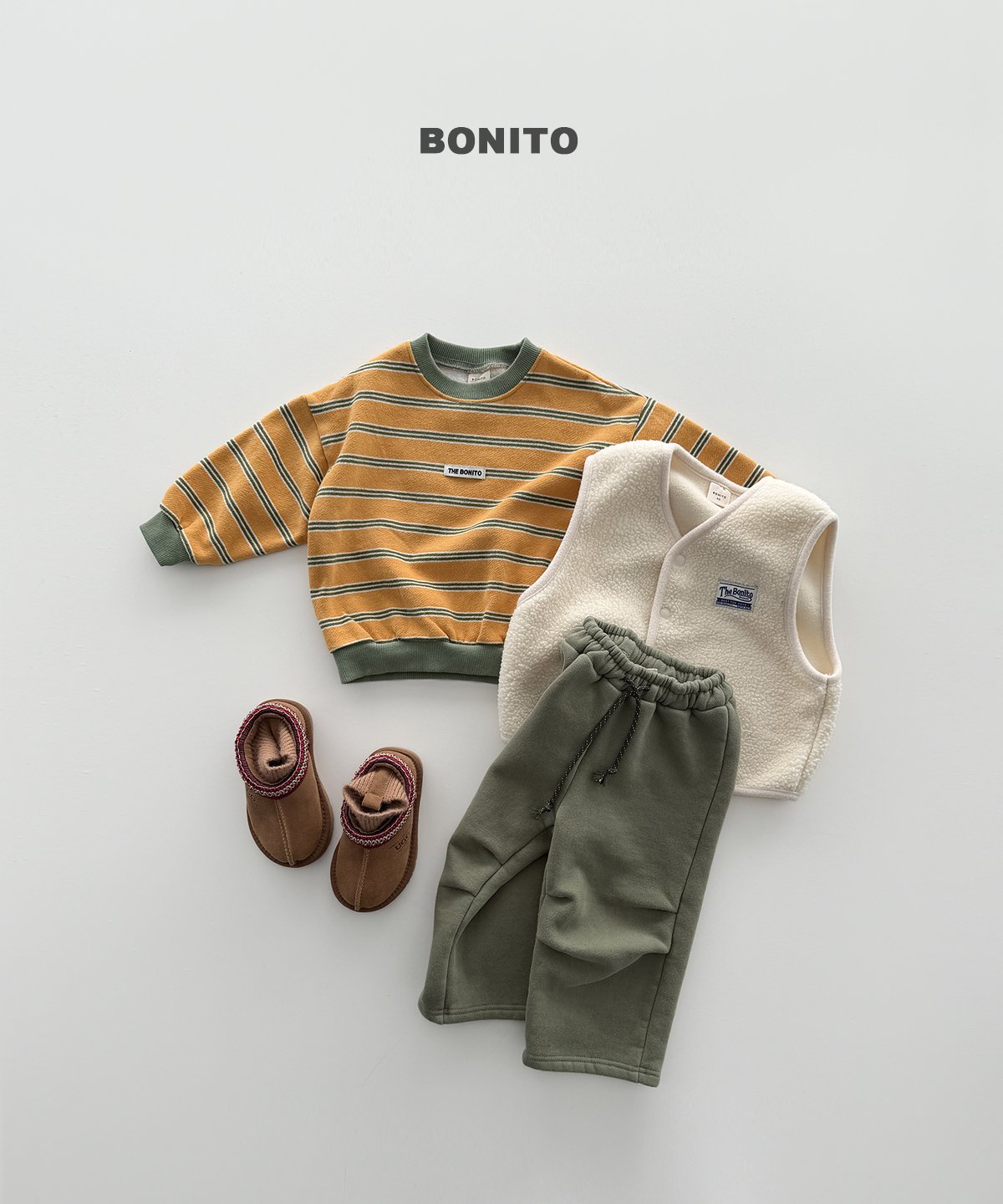 ［BONITO］monica stripe sweatshirt