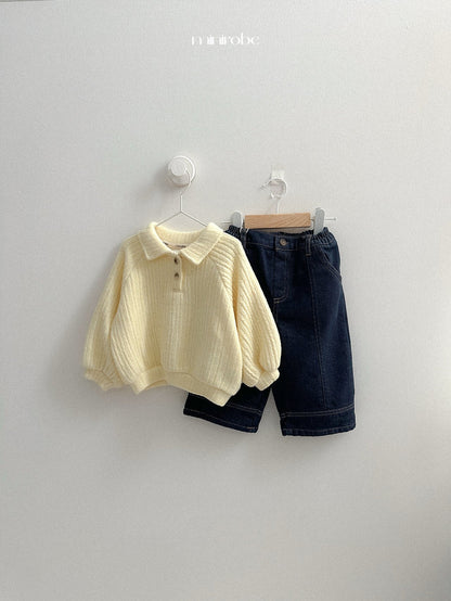 ［minirobe］boy collared sweatshirt