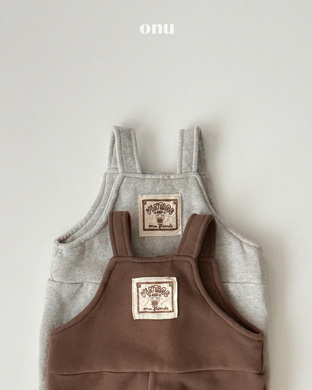 ［ONU］fleece sweat overall
