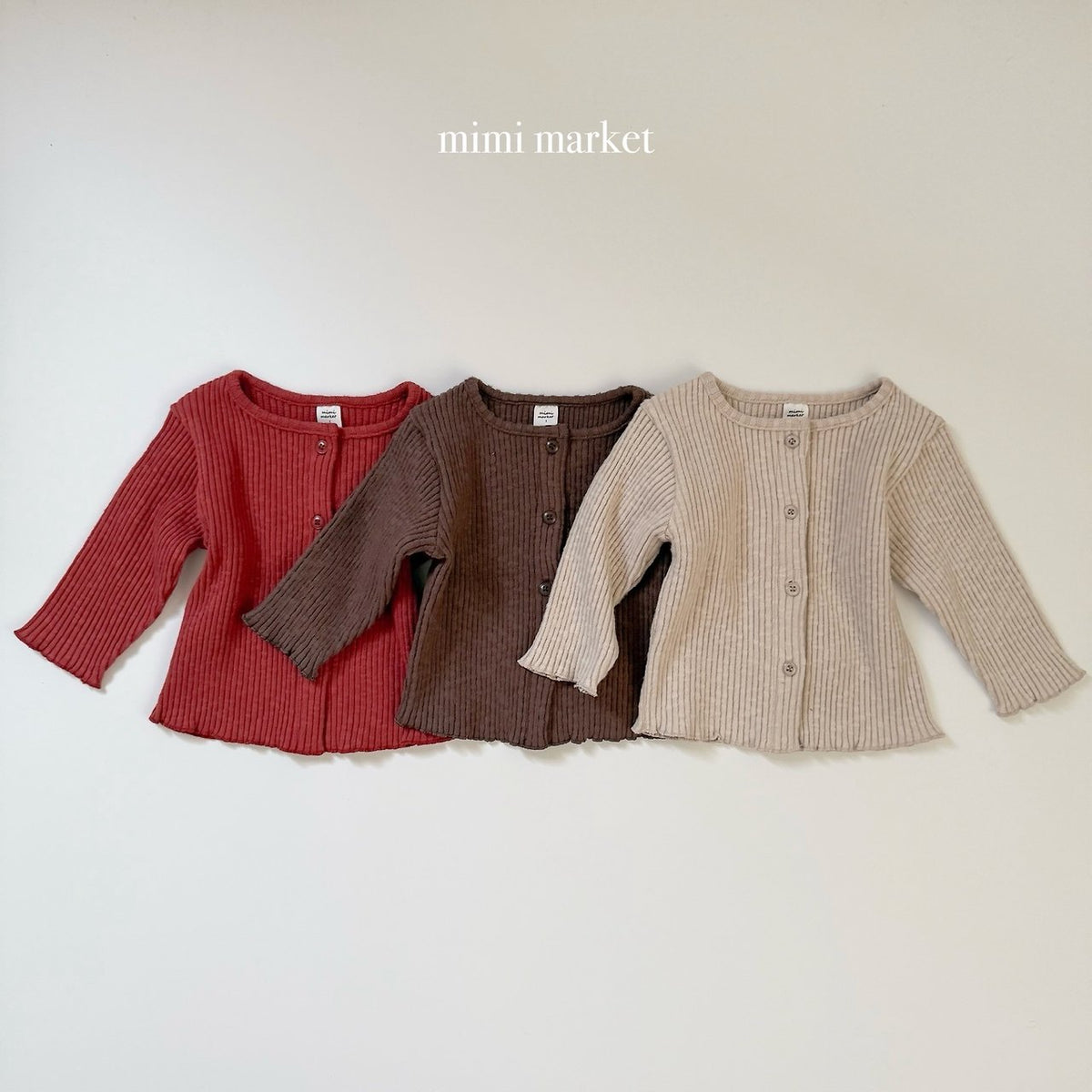 ［mimimarket］ribbed cardigan