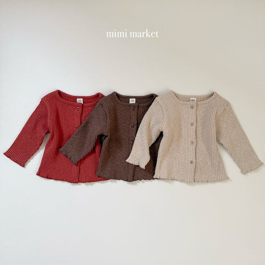 ［mimimarket］ribbed cardigan