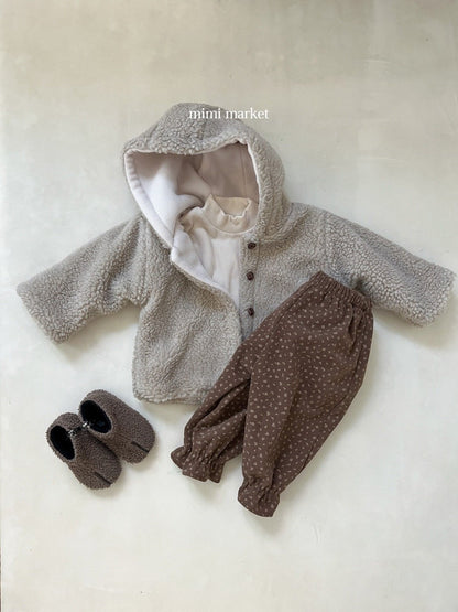 ［mimimarket］corduroy flower pants