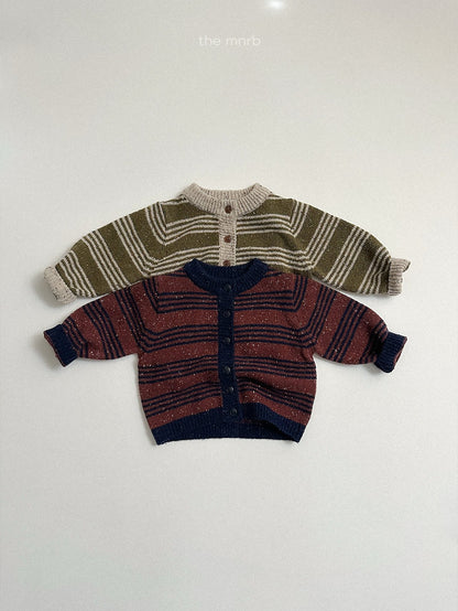 ［minirobe］four line knit cardigan