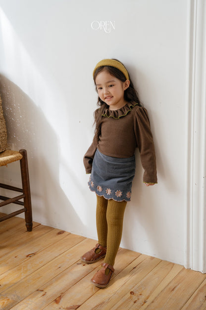 ［OREN］bella embroidered culotte pants