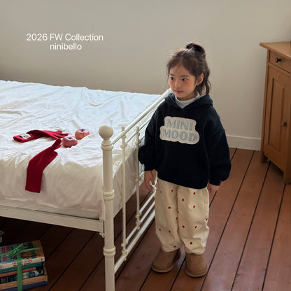 ［ninibello］milk heart embroidery pants
