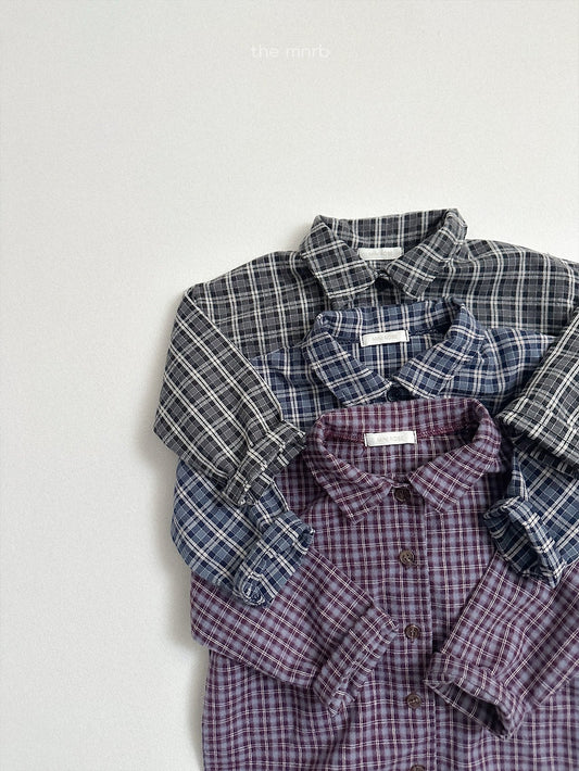 ［minirobe］lia check shirt