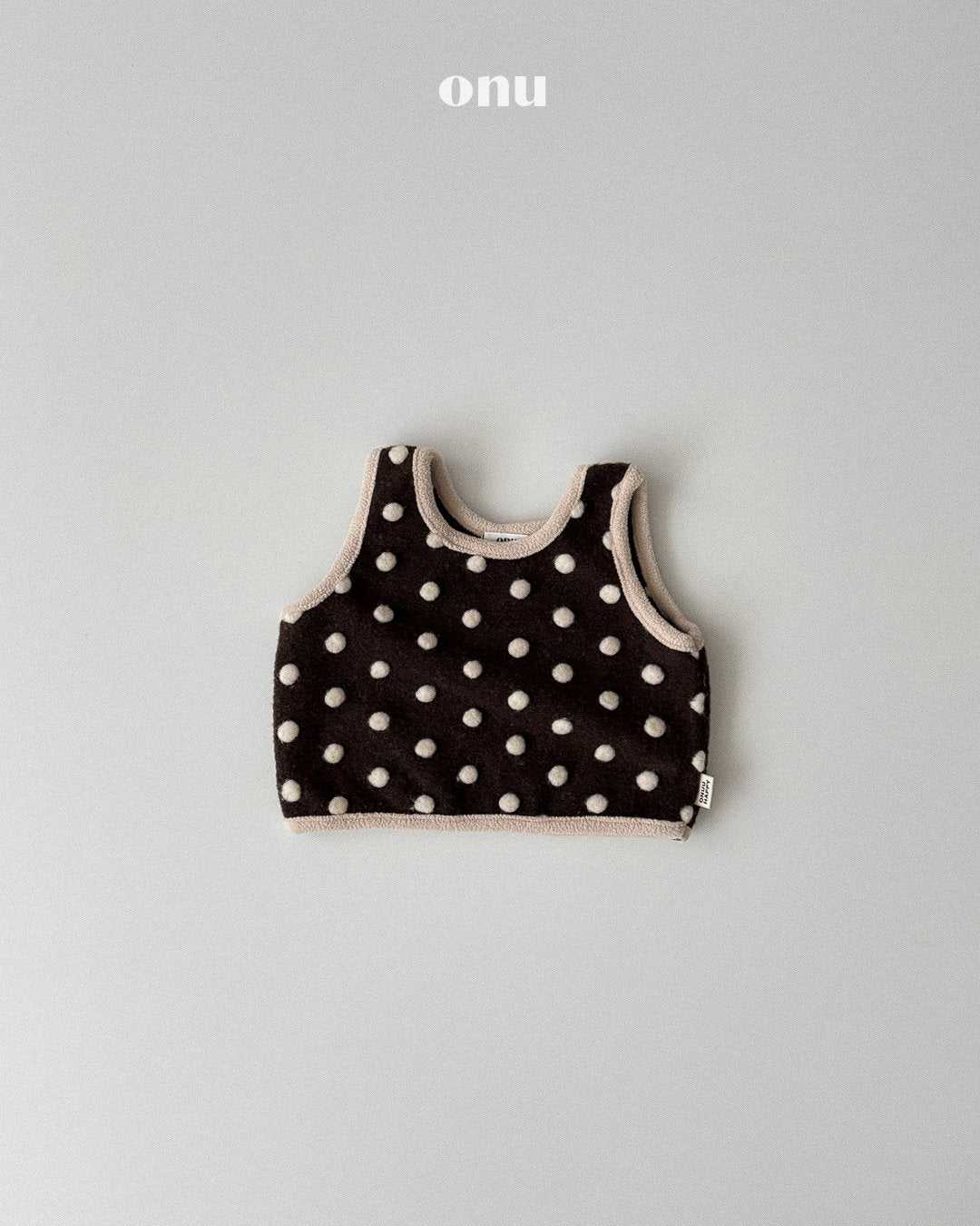 ［ONU］wool pompom vest