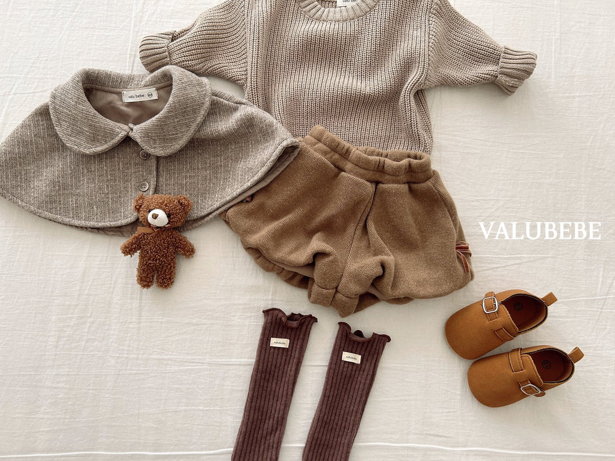 ［valubebe］furry collar cape