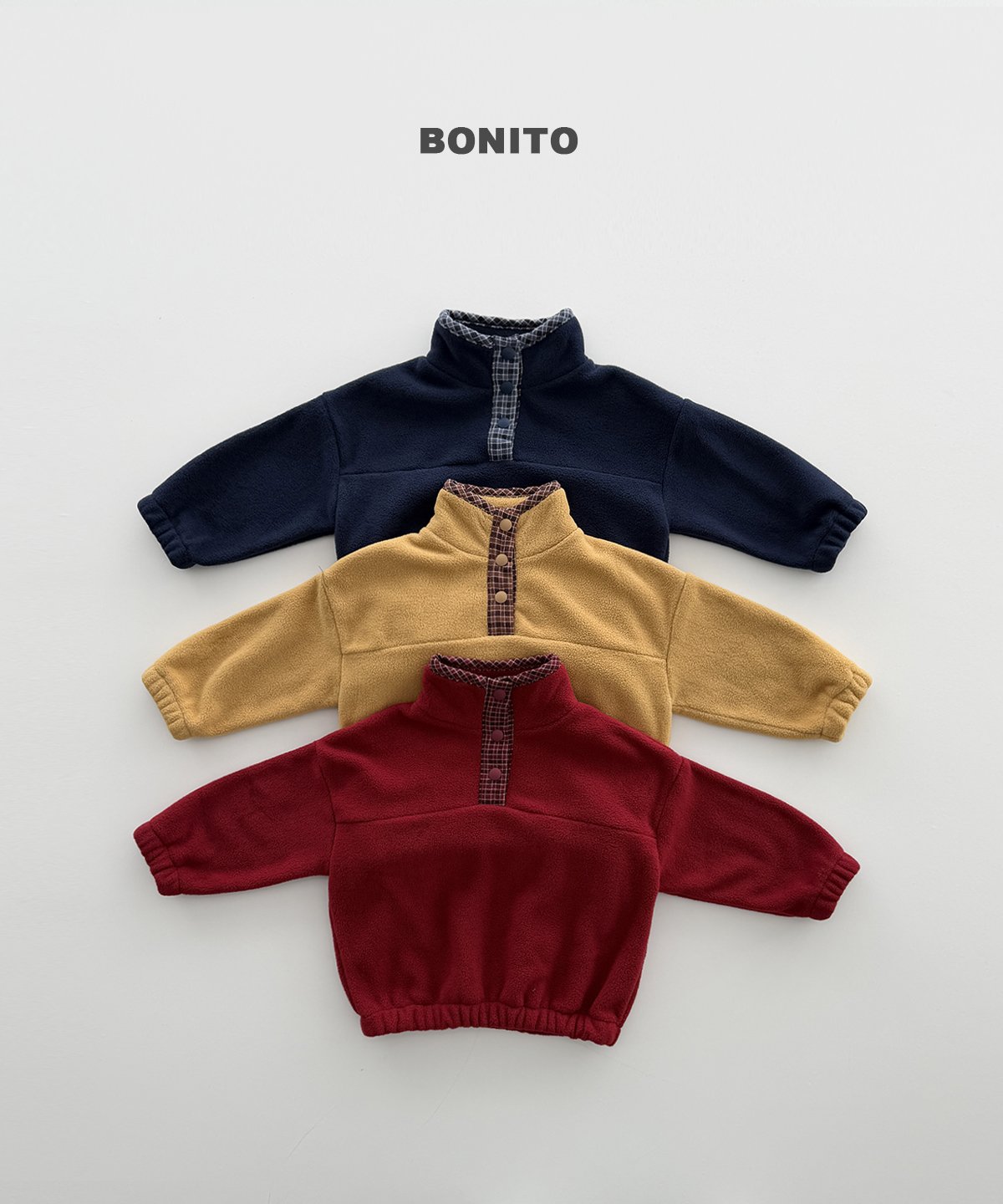 ［BONITO］check fleece pullover