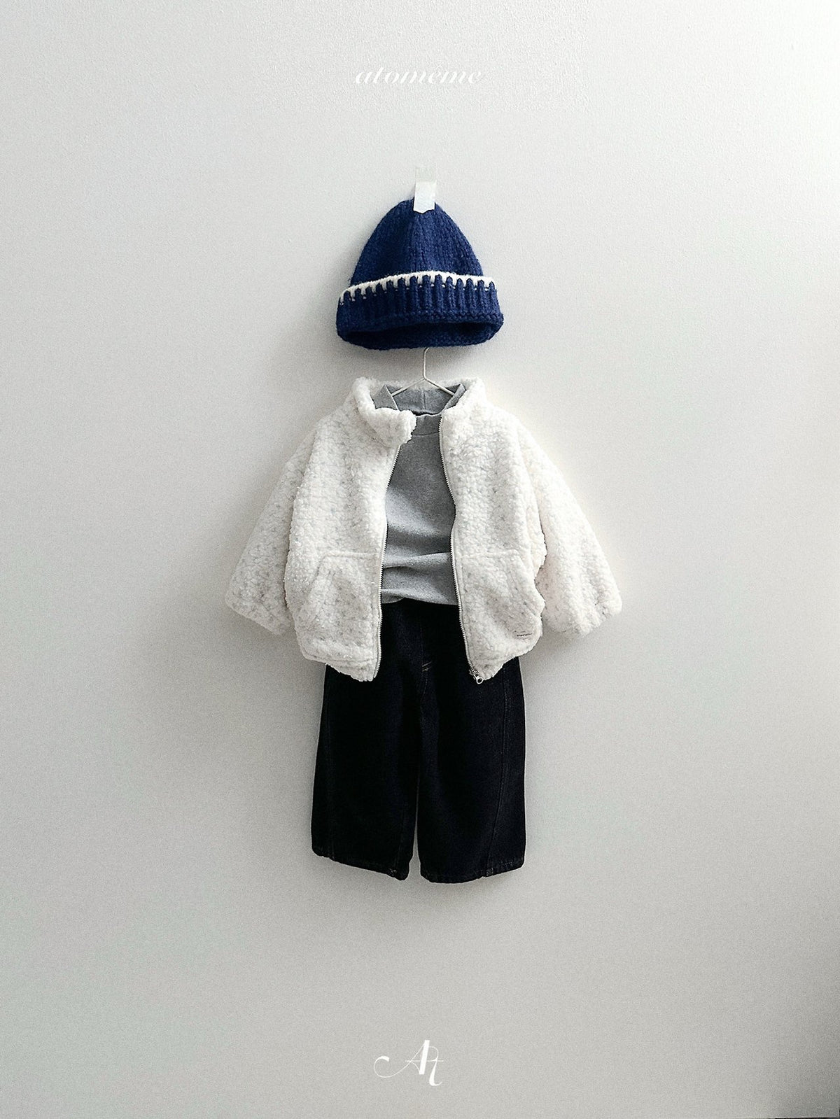 ［atomeme］teddy zip-up