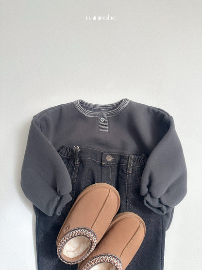 ［minirobe］popo placket sweatshirt