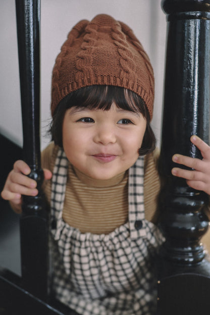 ［ONU］cable knit beanie