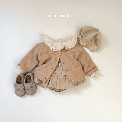 ［mimimarket］fury collar blouse
