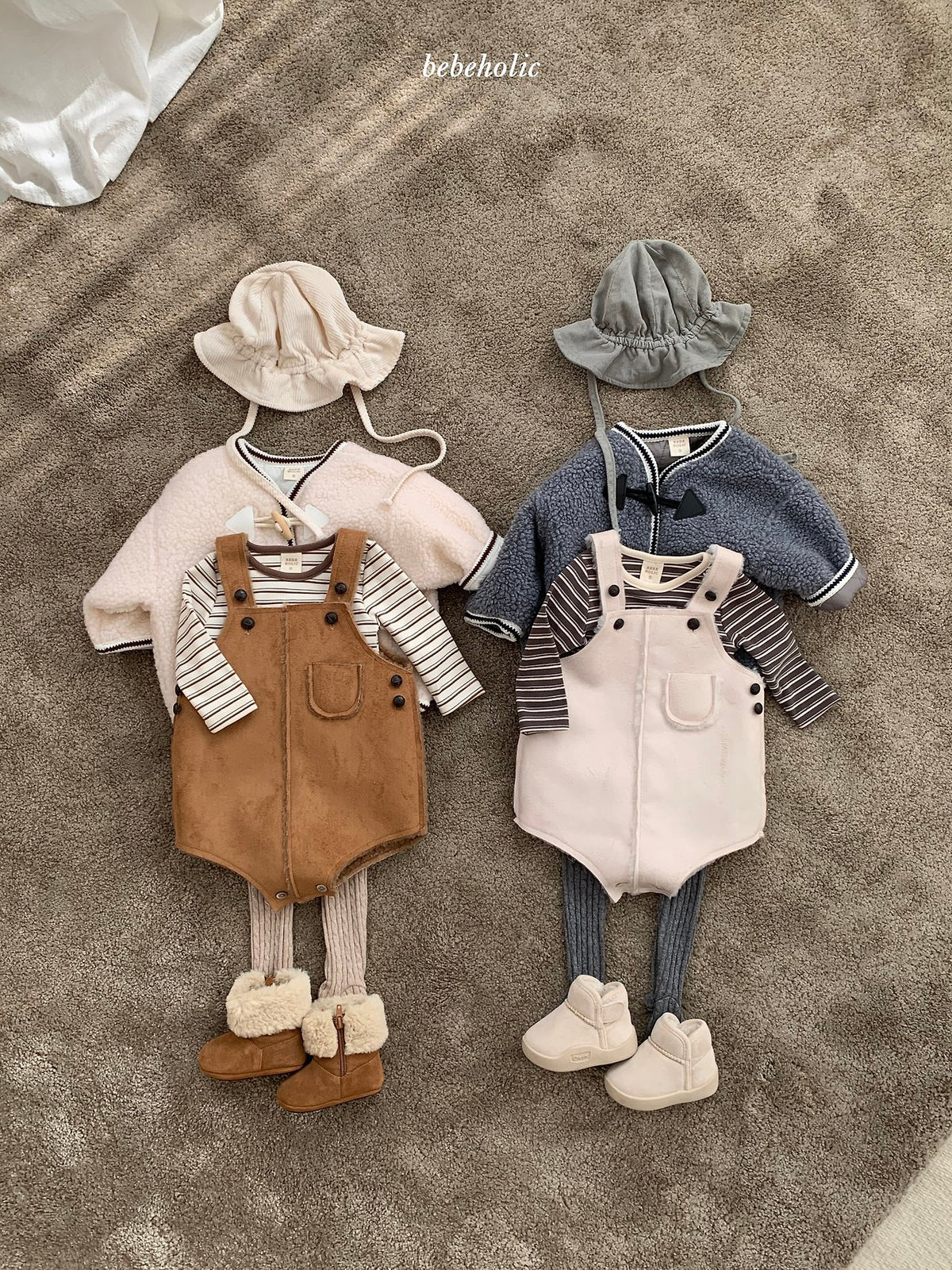 ［bebeholic］moose suspender suit