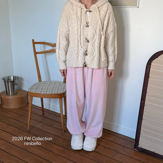 ［ninibello］pogeun velour pants (adult)