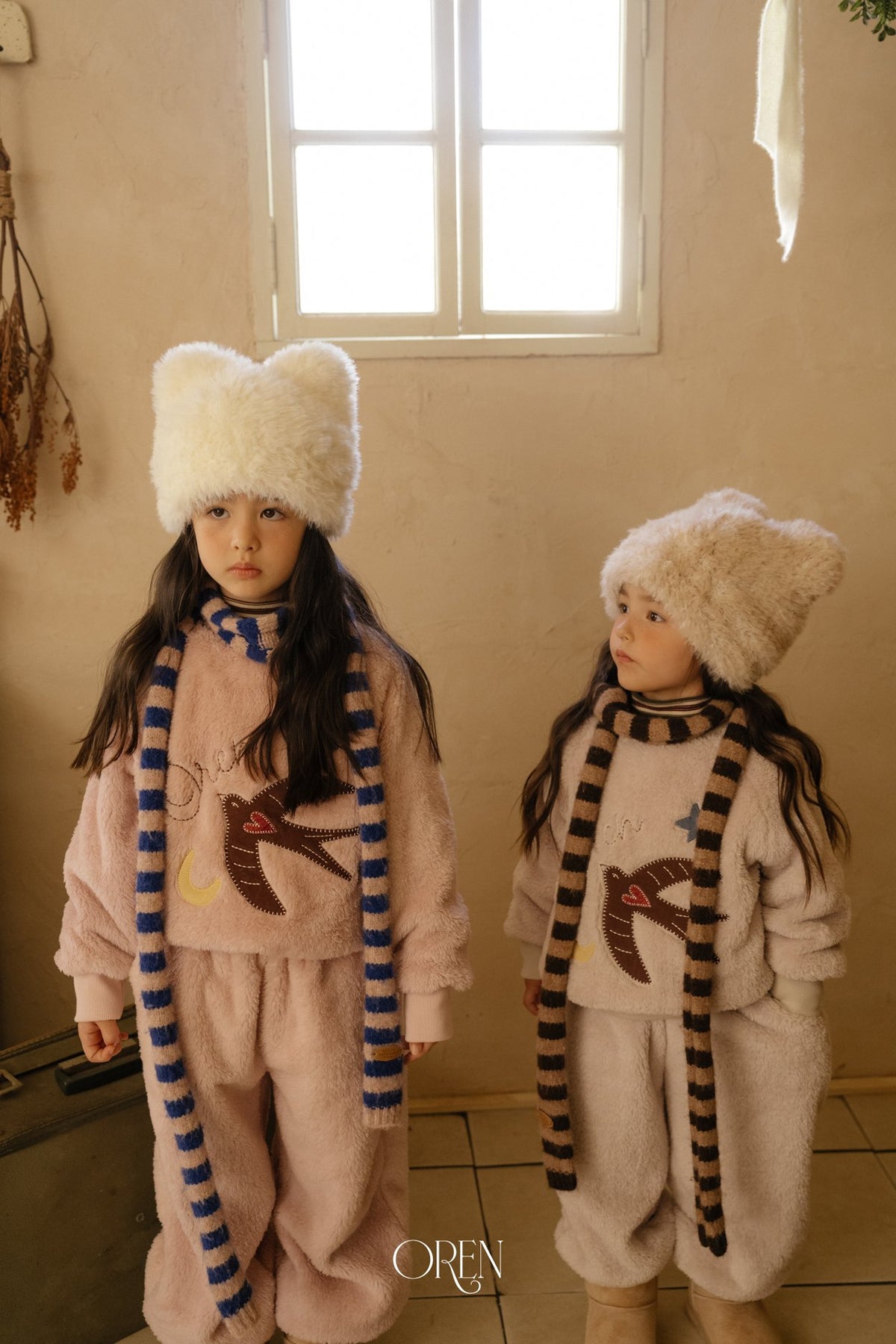 ［OREN］cat faux fur beanie