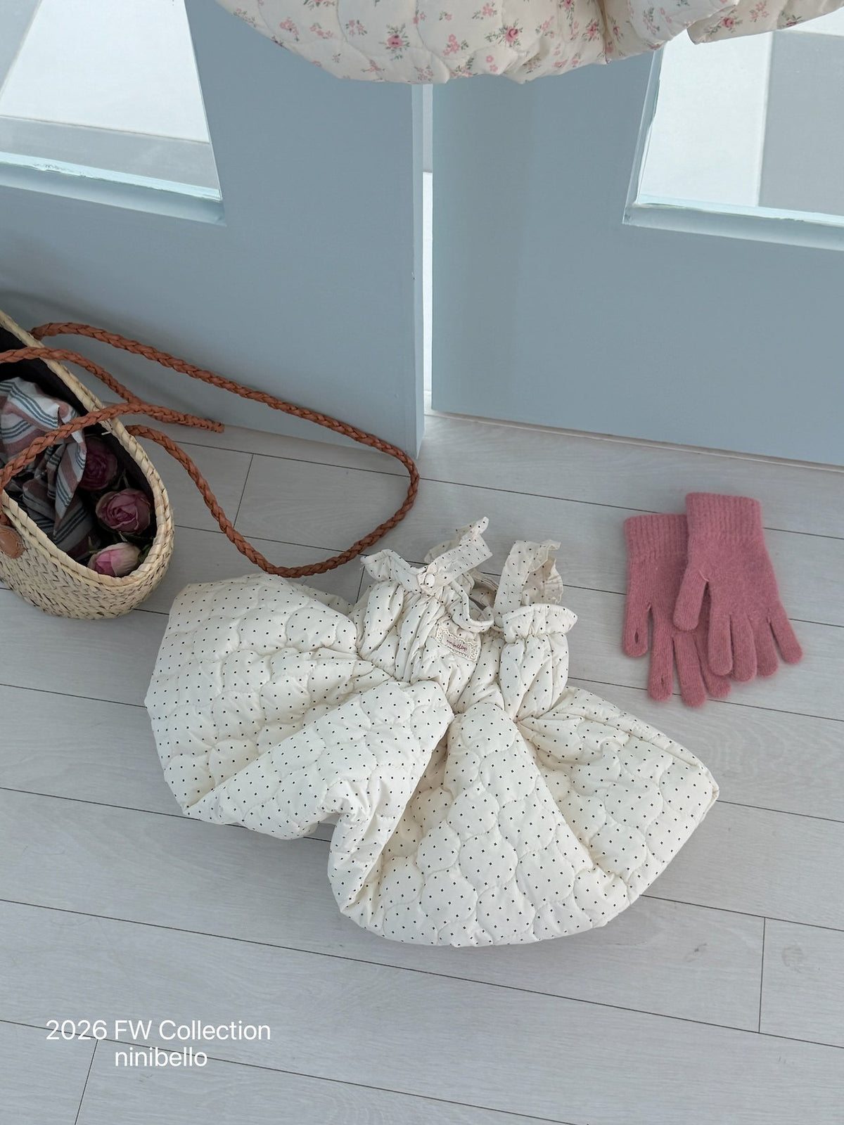 ［ninibello］picnic quilted dress