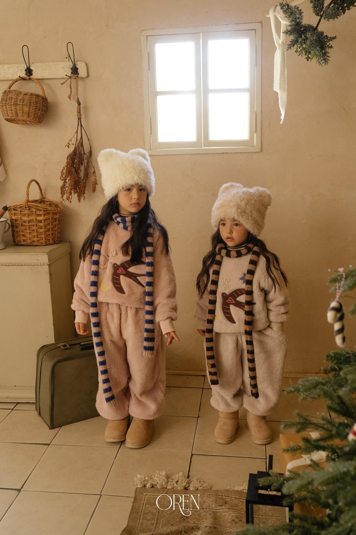 ［OREN］ambre stripe muffler