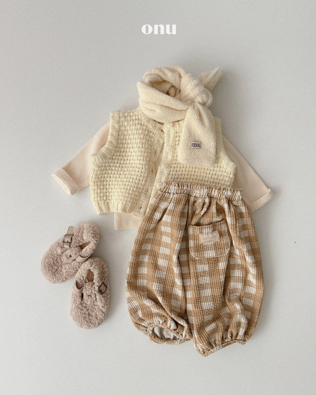 ［ONU］chunky knit vest