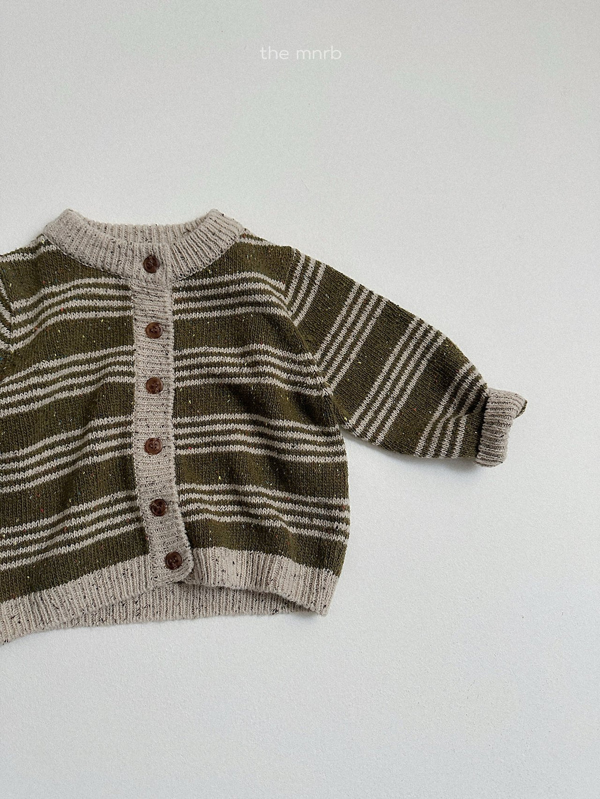 ［minirobe］four line knit cardigan