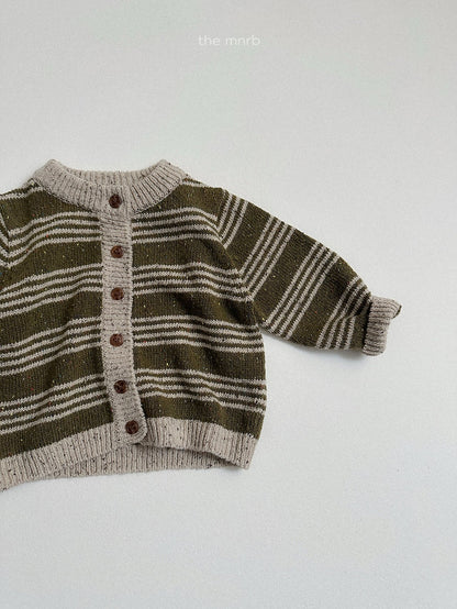 ［minirobe］four line knit cardigan