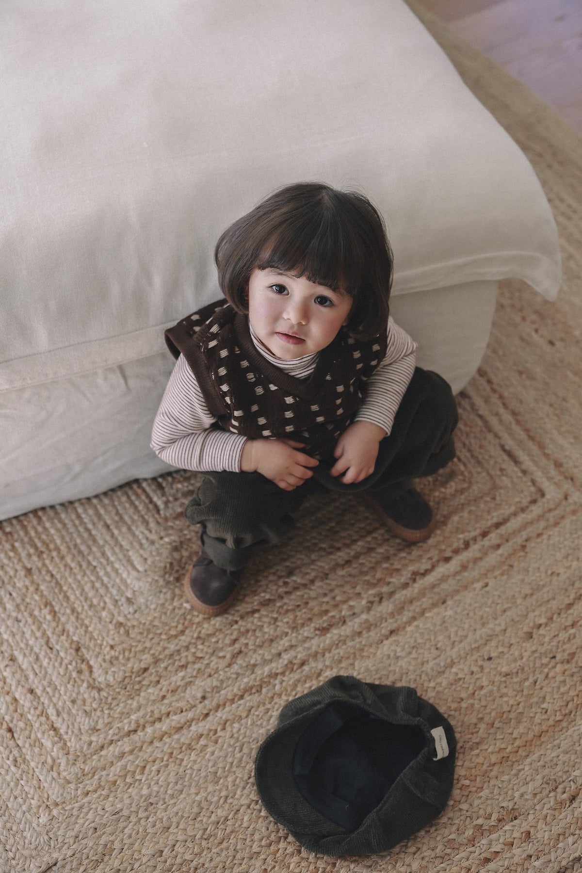 ［ONU］warm knit vest