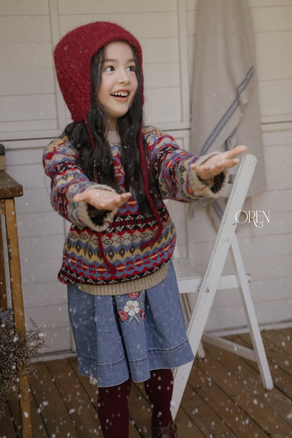 ［OREN］bluemay denim jumper skirt