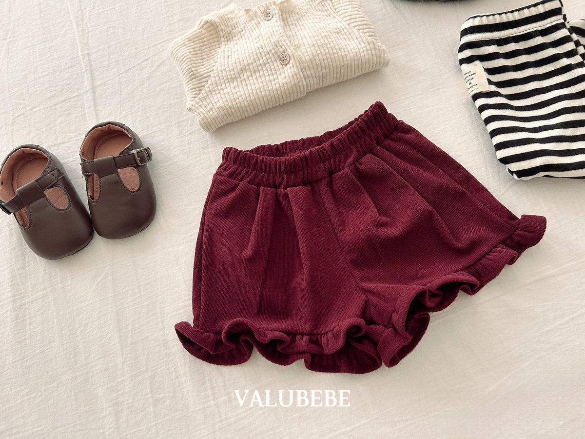 ［valubebe］corduroy frill shorts