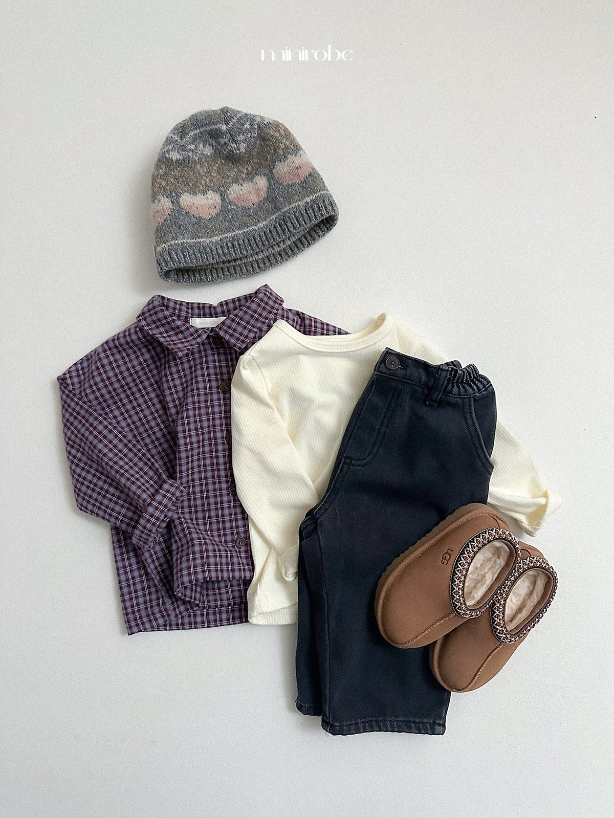 ［minirobe］lia check shirt
