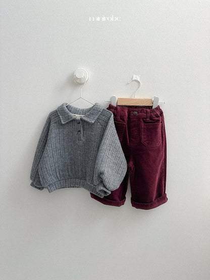 ［minirobe］boy collared sweatshirt