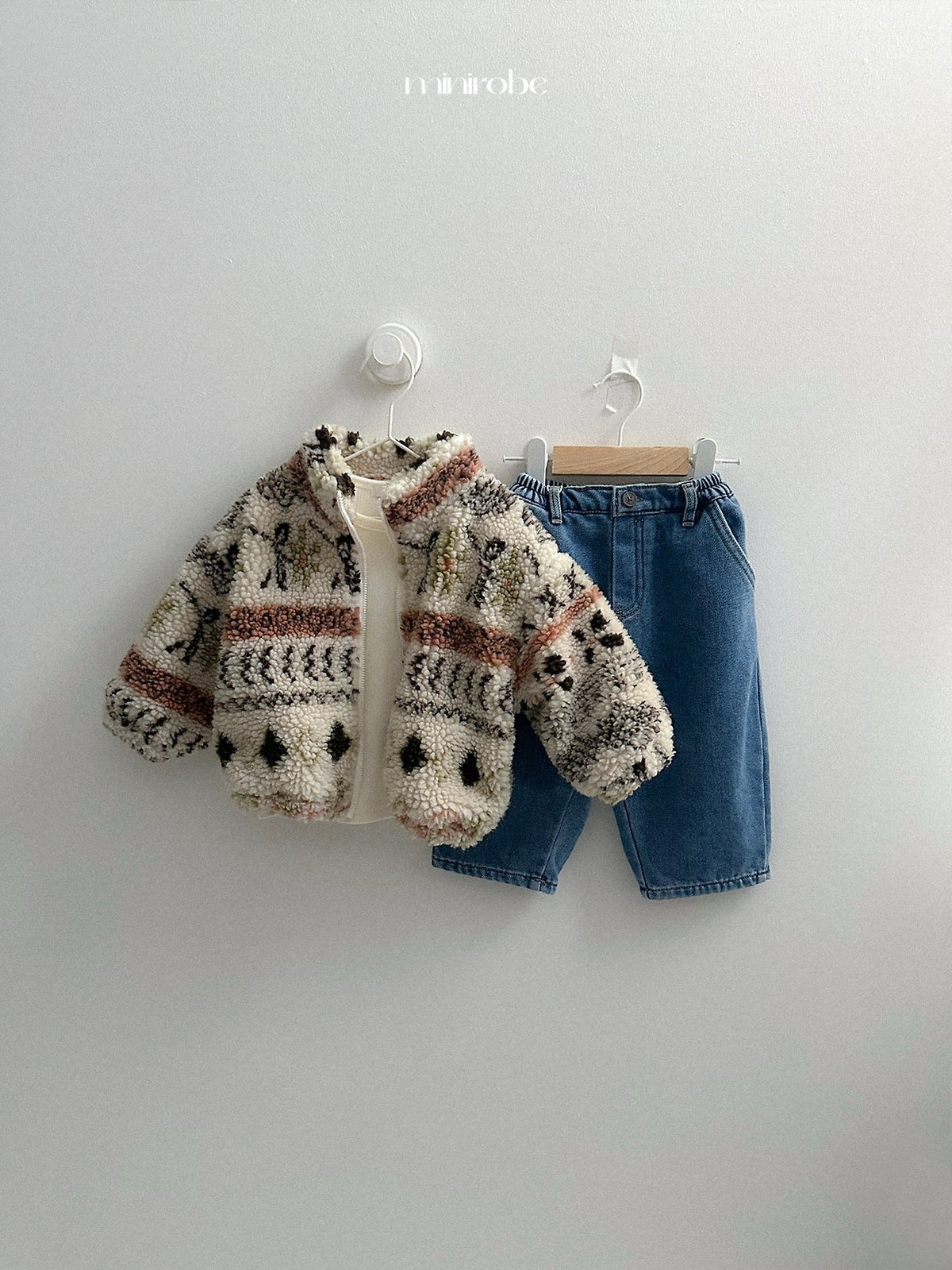 ［minirobe］dart denim pants