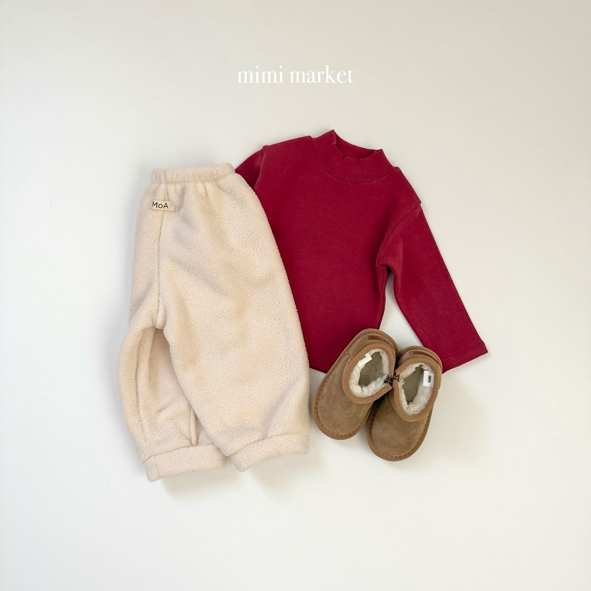 ［mimimarket］egg pintuck jogger pants