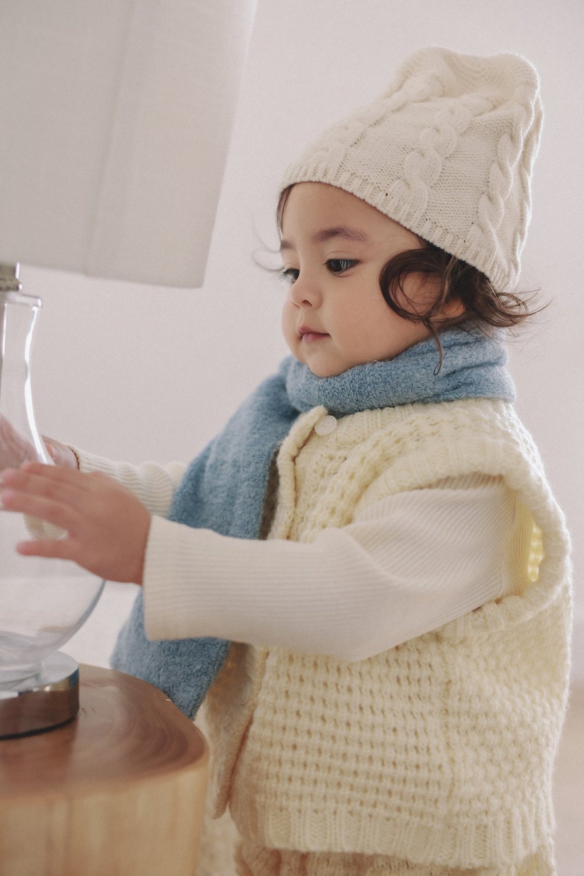 ［ONU］cable knit beanie