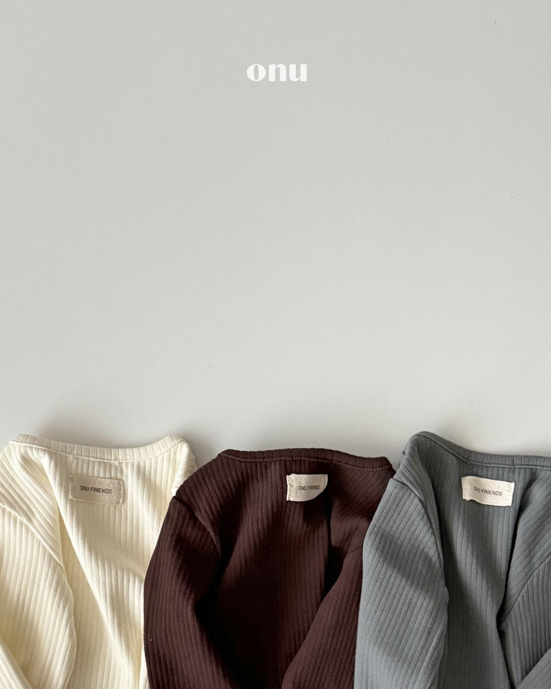 ［ONU］peach rib tee