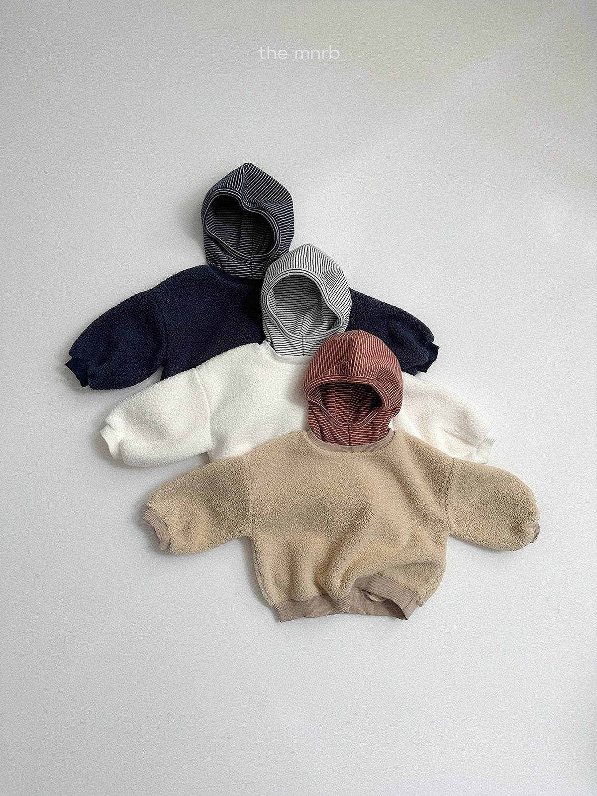 ［minirobe］boa fleece hooded sweatshirt