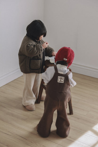 ［ONU］fleece sweat overall