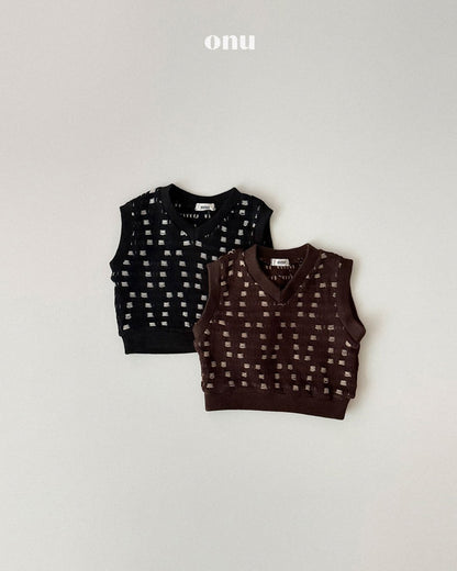 ［ONU］warm knit vest