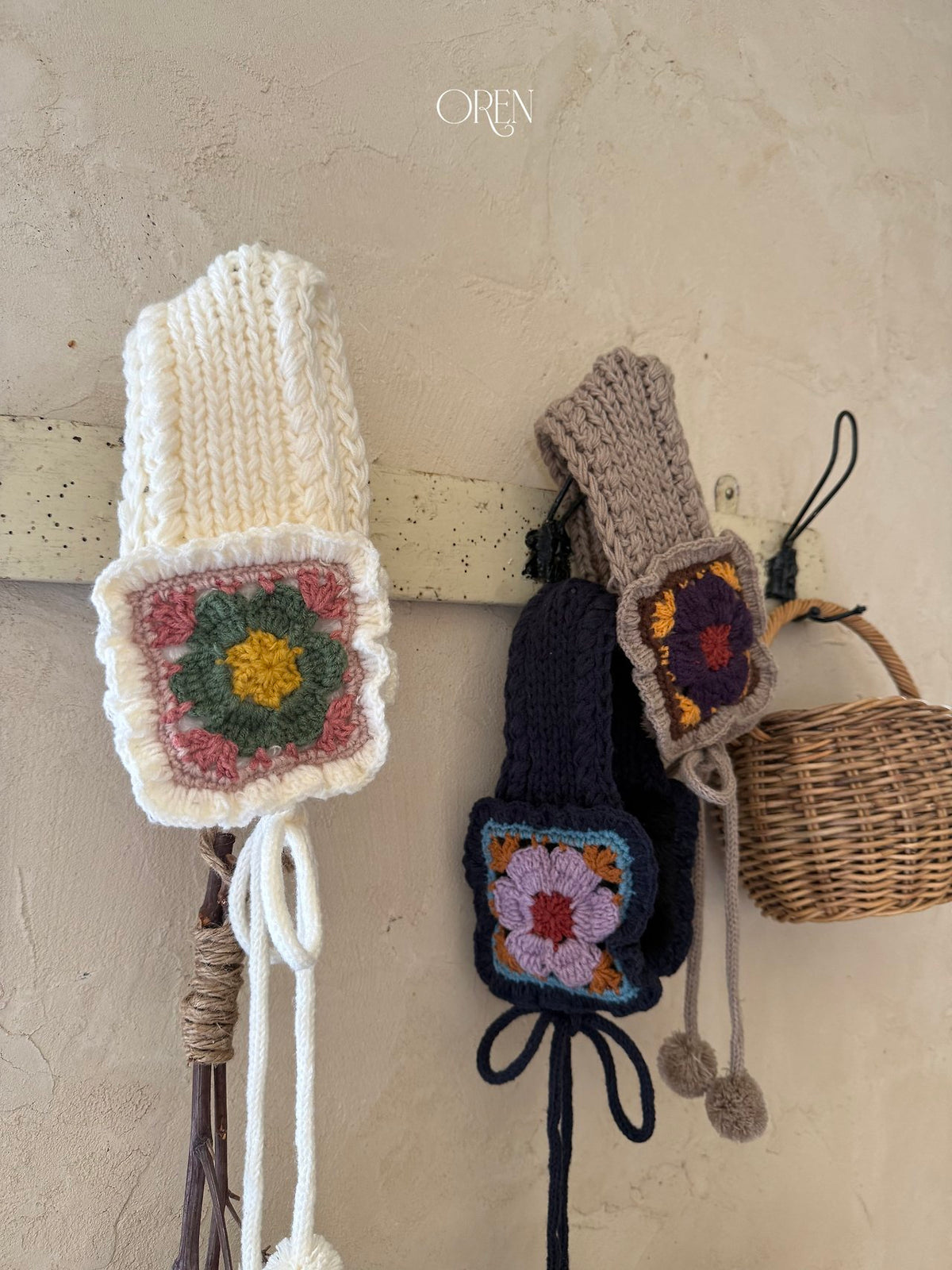 ［OREN］tiji flower knit headband
