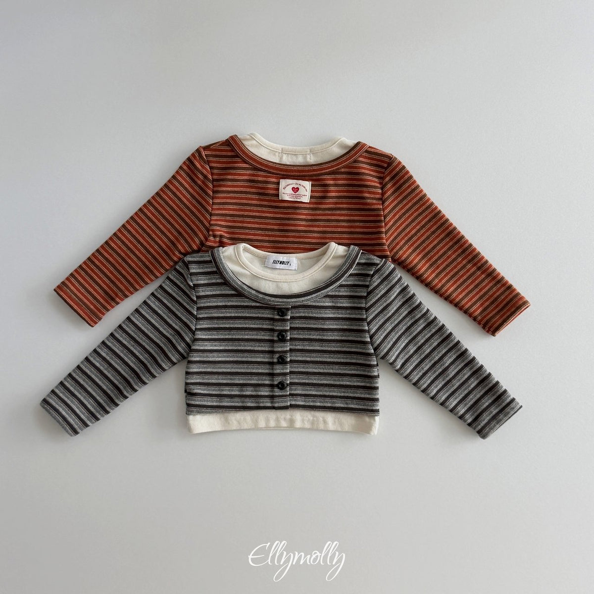 ［ellymolly］latte stripe top